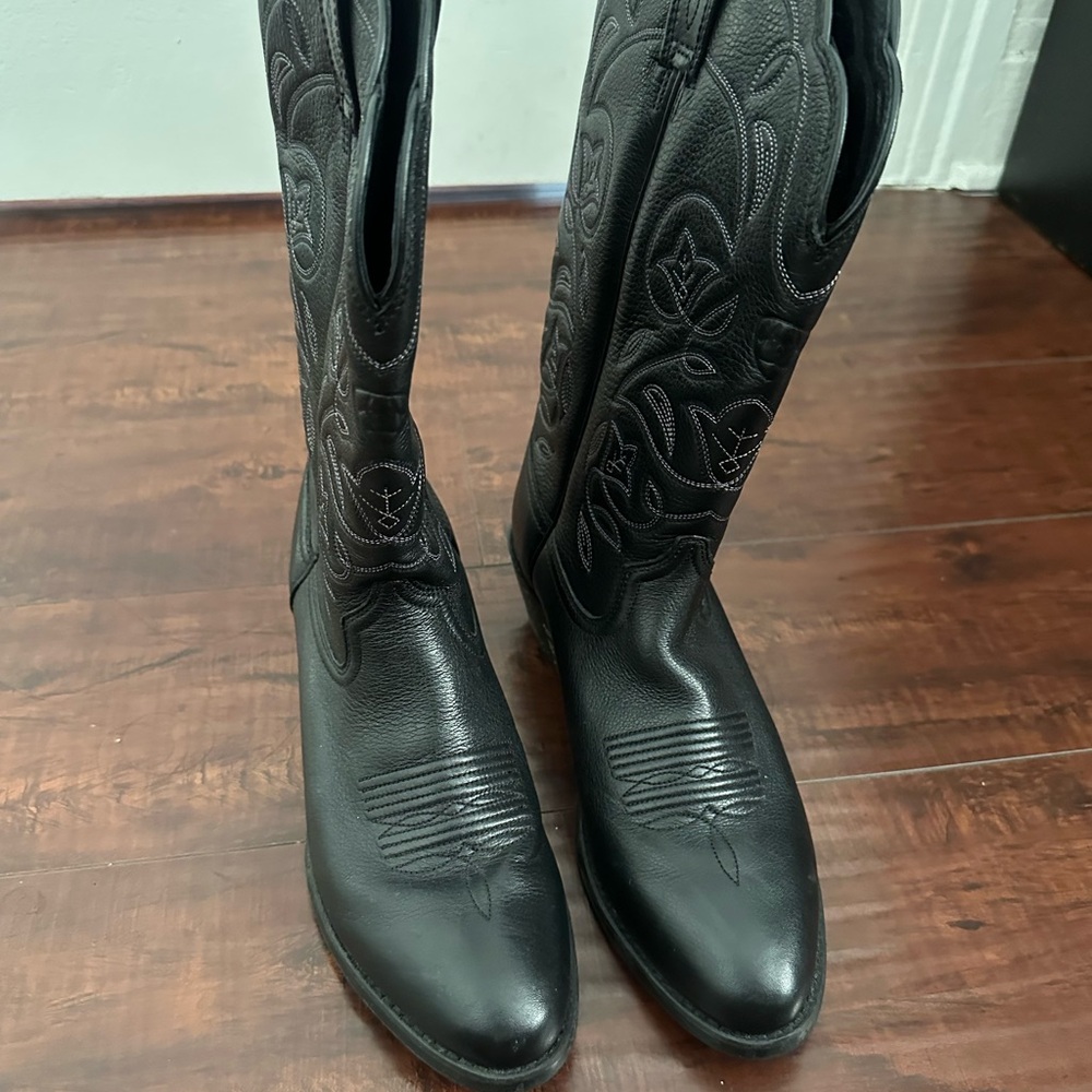 Ariat Women's Black Deertan Western Leather Boot - Picture 2 of 7